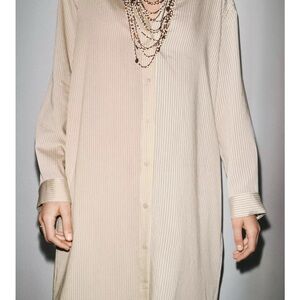Zara ZW Collection Stripped Shirt Dress - BRAND NEW!!